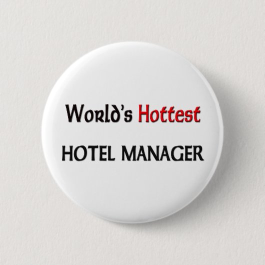 Weltheißester Hotel-Manager Button (Vorderseite)