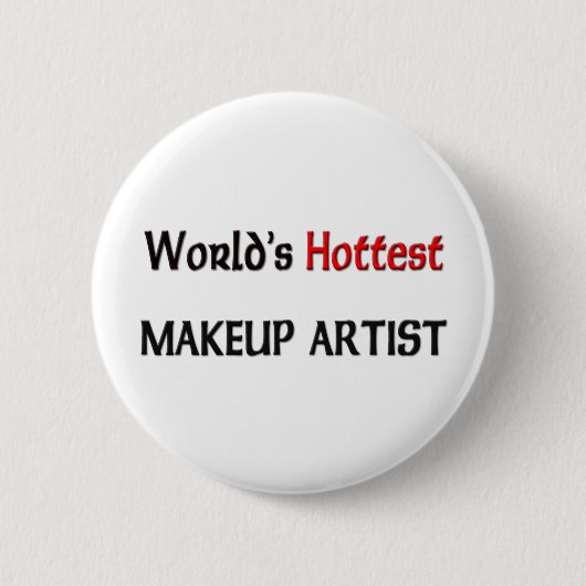 Weltheißester Maskenbildner Button (Vorderseite)