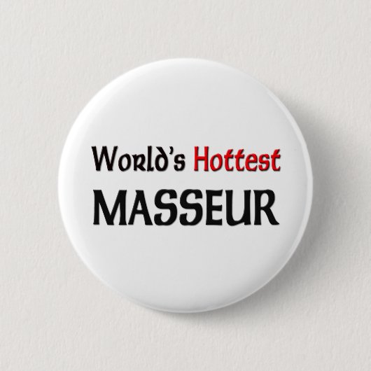 Weltheißester Masseur Button (Vorderseite)