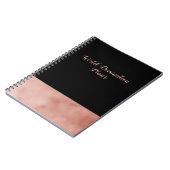 Weltherrschaft plant Schwarz- und Rosengold Notizblock (Linke Seite)