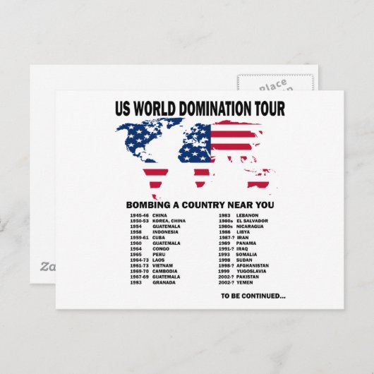 Weltherrschaft Postkarte (Vorne/Hinten)