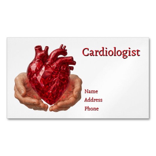 Weltherztag Magnetische Visitenkarte (Vorderseite)