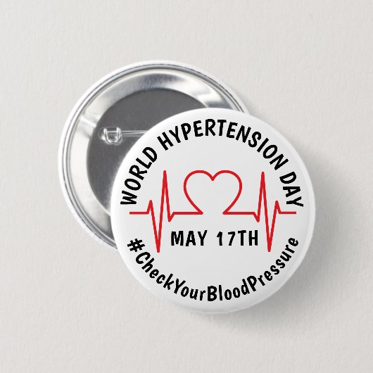 Welthypertensivstag Button (Vorne & Hinten)