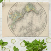 Welthypsometric Karten Geschirrtuch (Gefaltet)