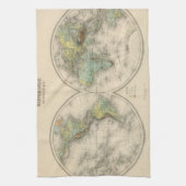 Welthypsometric Karten Geschirrtuch (Vertikal)