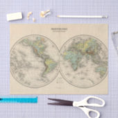 Welthypsometric Karten Seidenpapier (Handwerk)