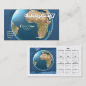 Weltinternationale Kugel-Visitenkarte /2012 Cldr Visitenkarte (Vorne/Hinten)