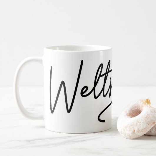 Weltjugend, deutsches Wort, Welt Kaffeetasse (Mit Donut)