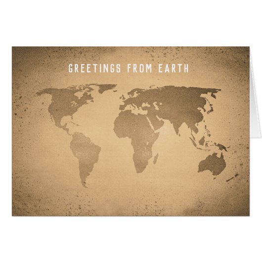 Weltkarte (Vorderseite (Horizontal))