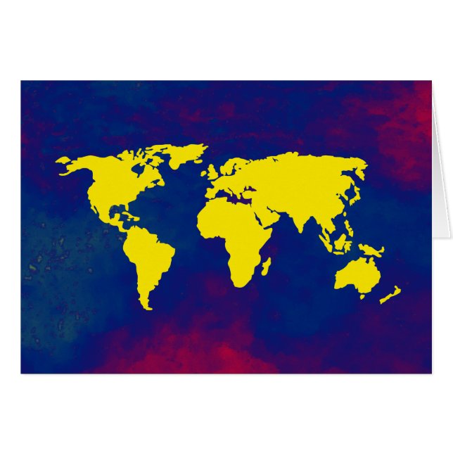 Weltkarte (Vorderseite (Horizontal))