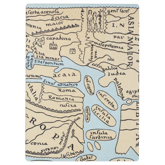 WELTKARTE2. jahrhundert Klemmbrett (Rückseite)