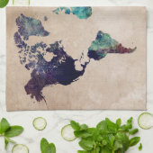 Weltkarte 10 küchentuch (Gefaltet)