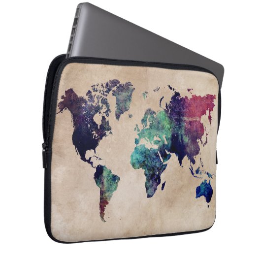 Weltkarte 10 laptopschutzhülle (Vorne Rechts)