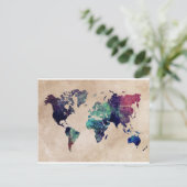 Weltkarte 10 postkarte (Stehend Vorderseite)