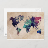 Weltkarte 10 postkarte (Vorne/Hinten)