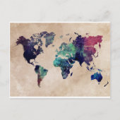 Weltkarte 10 postkarte (Vorderseite)