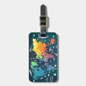 Weltkarte 12 gepäckanhänger (Vorderseite vertikal)