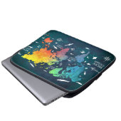 Weltkarte 12 laptopschutzhülle (Vorne Knopf)