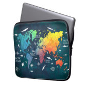 Weltkarte 12 laptopschutzhülle (Vorderseite Links)