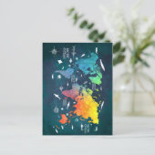 Weltkarte 12 postkarte (Stehend Vorderseite)