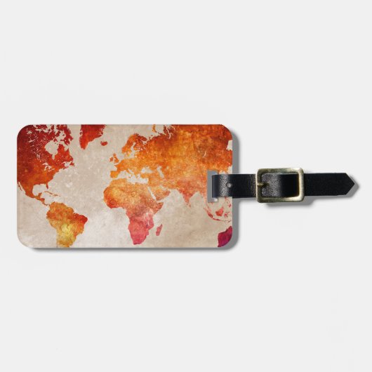 Weltkarte 13 gepäckanhänger (Vorderseite horizontal)