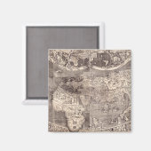 Weltkarte | 1507 magnet (Vorderseite/Rückseite)