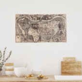 Weltkarte | 1507 poster (Küche)