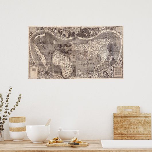 Weltkarte | 1507 poster (Küche)