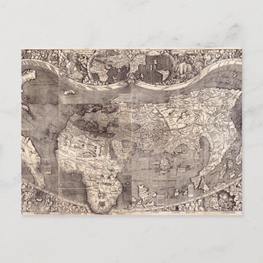 Weltkarte | 1507 postkarte (Vorderseite)