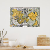 Weltkarte 1531 poster (Küche)