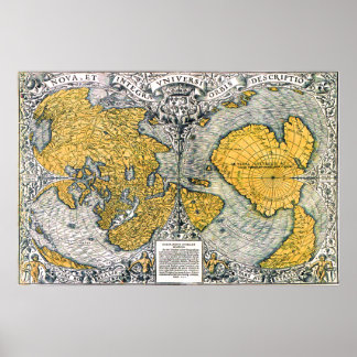 Weltkarte 1531 poster