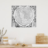 Weltkarte 1566 poster (Küche)