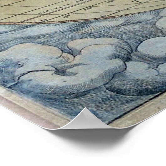 Weltkarte 1572 poster (Ecke)