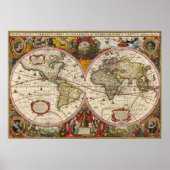 Weltkarte 1630 poster (Vorne)