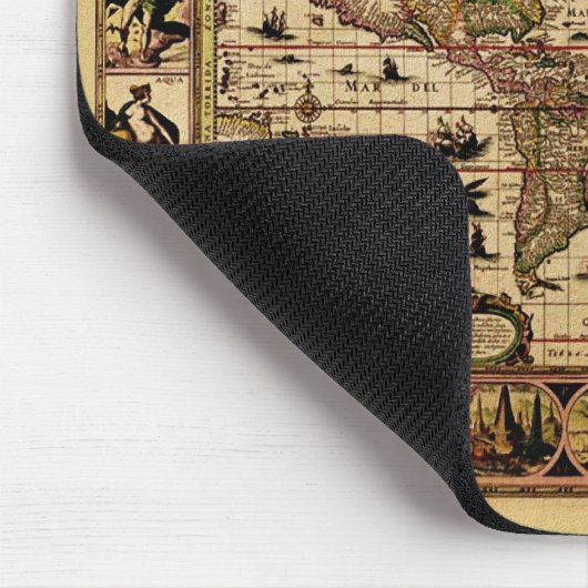 Weltkarte 1635 mousepad (Ecke)