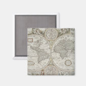 Weltkarte | 1676 magnet (Vorderseite/Rückseite)