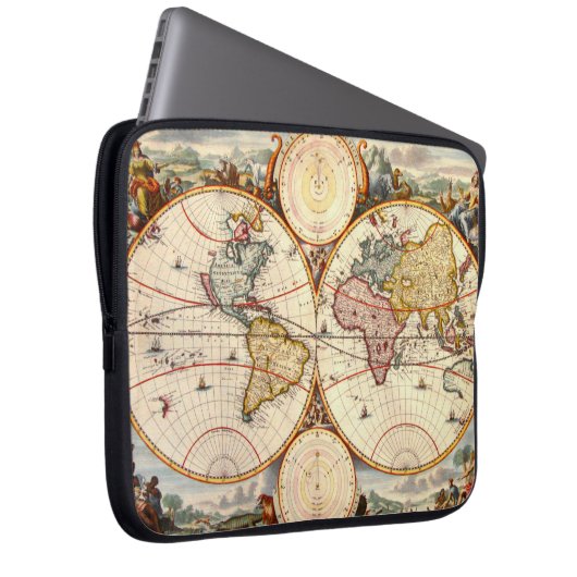 Weltkarte 1680 laptopschutzhülle (Vorne Rechts)