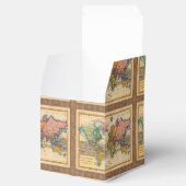 Weltkarte 1700er antike Kontinente Geschenkschachtel (Geöffnet)