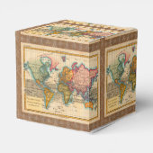 Weltkarte 1700er antike Kontinente Geschenkschachtel (Rückseite)