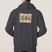 Weltkarte 1700er antike Kontinente Hoodie (Rückseite)