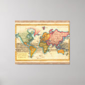 Weltkarte 1700er antike Kontinente Leinwanddruck (Vorderseite)
