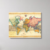 Weltkarte 1700er antike Kontinente Leinwanddruck (Vorderseite)