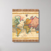 Weltkarte 1700er antike Kontinente Leinwanddruck (Vorderseite)