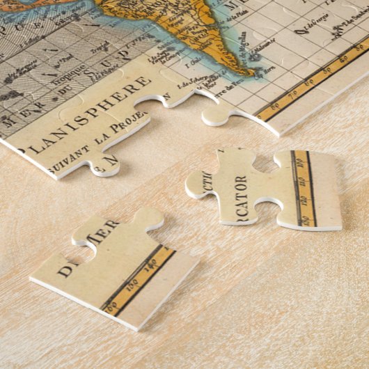 Weltkarte 1700er antike Kontinente Puzzle (Seite)