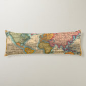 Weltkarte 1700er antike Kontinente Seitenschläferkissen (Vorderseite)