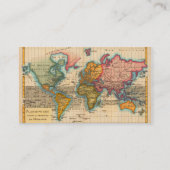 Weltkarte 1700er antike Kontinente Visitenkarte (Rückseite)