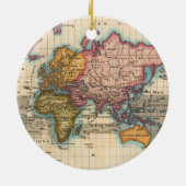 Weltkarte 1700er Jahre Antike Keramik Ornament (Hinten)