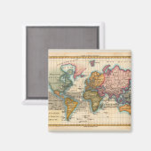 Weltkarte 1700er Jahre Antike Magnet (Vorderseite/Rückseite)