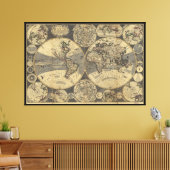 Weltkarte (1702) leinwanddruck (Insitu (Wohnzimmer))