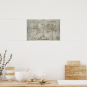 Weltkarte | 1736 poster (Küche)